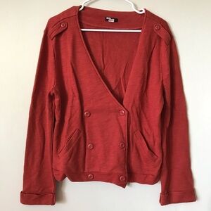 URBAN OUTFITTERS BDG red wrap sweatshirt blazer